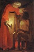 Georges de La Tour Ijob will mock of its woman Spain oil painting artist
